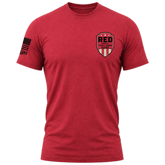 UNTIL THEY COME HOME RED T-SHIRT