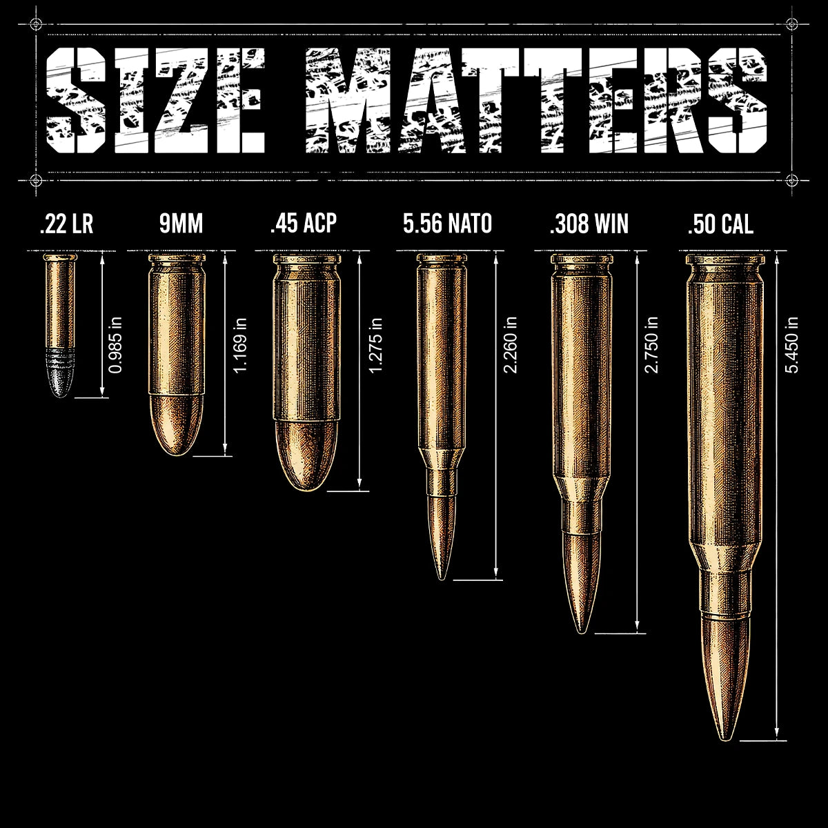 Caliber Size Matters T-SHIRT