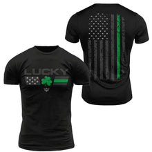 Lucky Green American Flag - T-Shirt