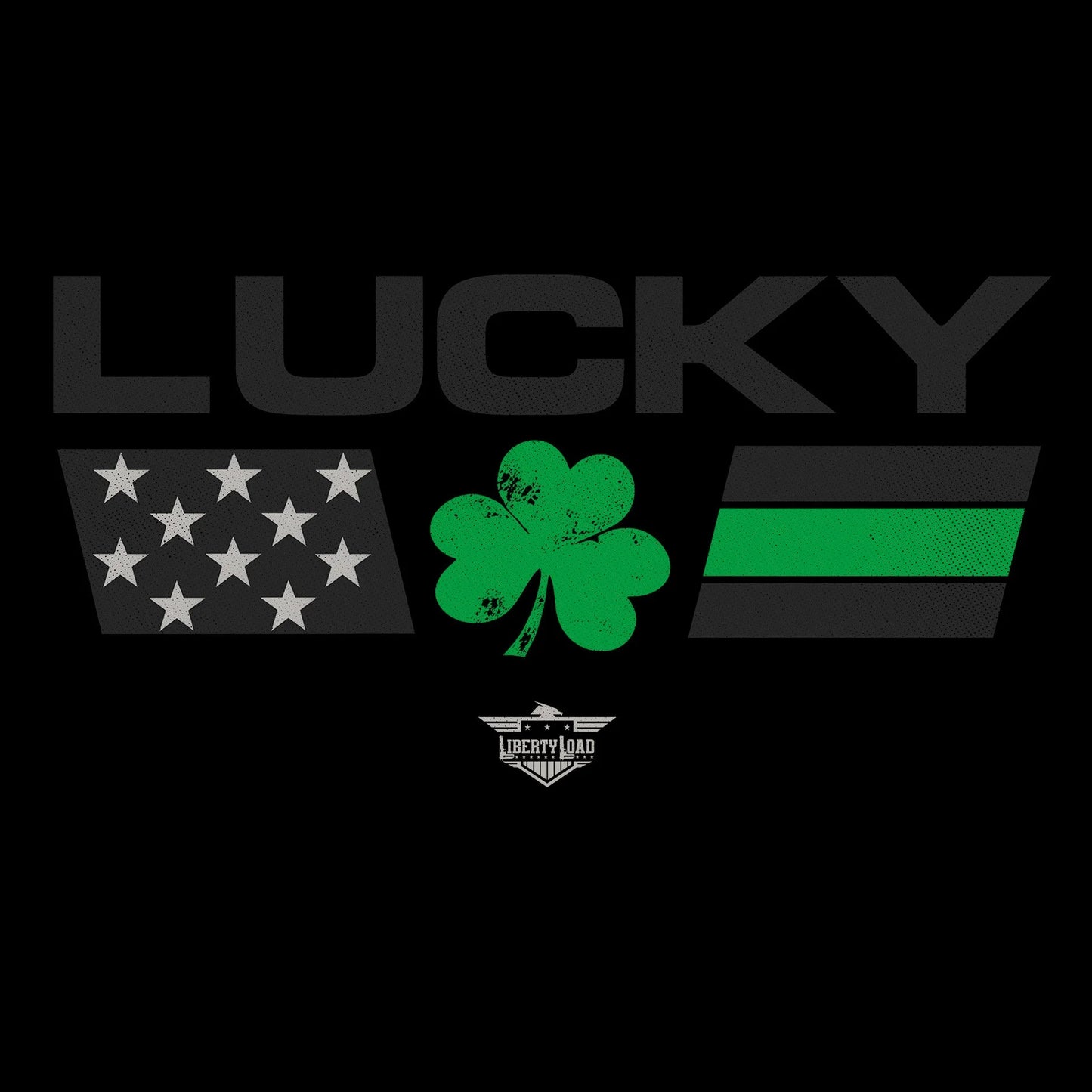 Lucky Green American Flag - T-Shirt