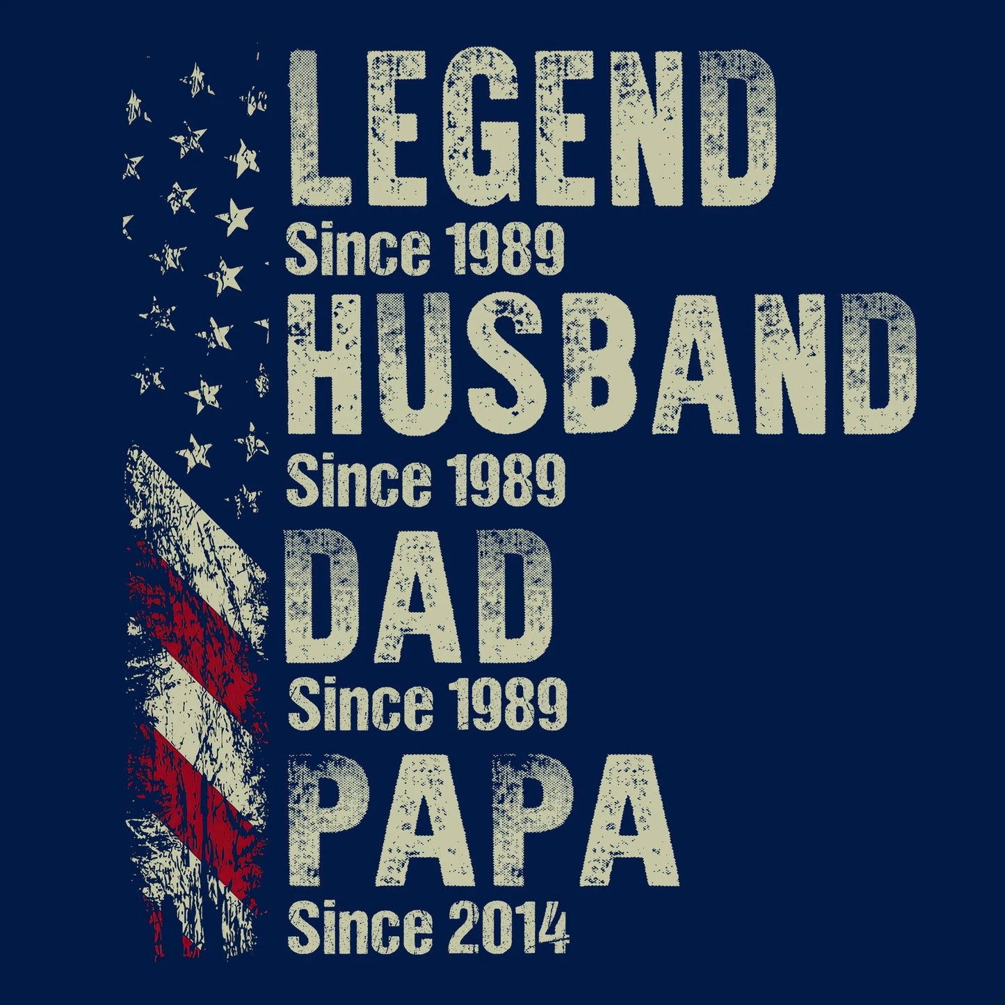 Legend Husband Dad Papa - Customized T-Shirt