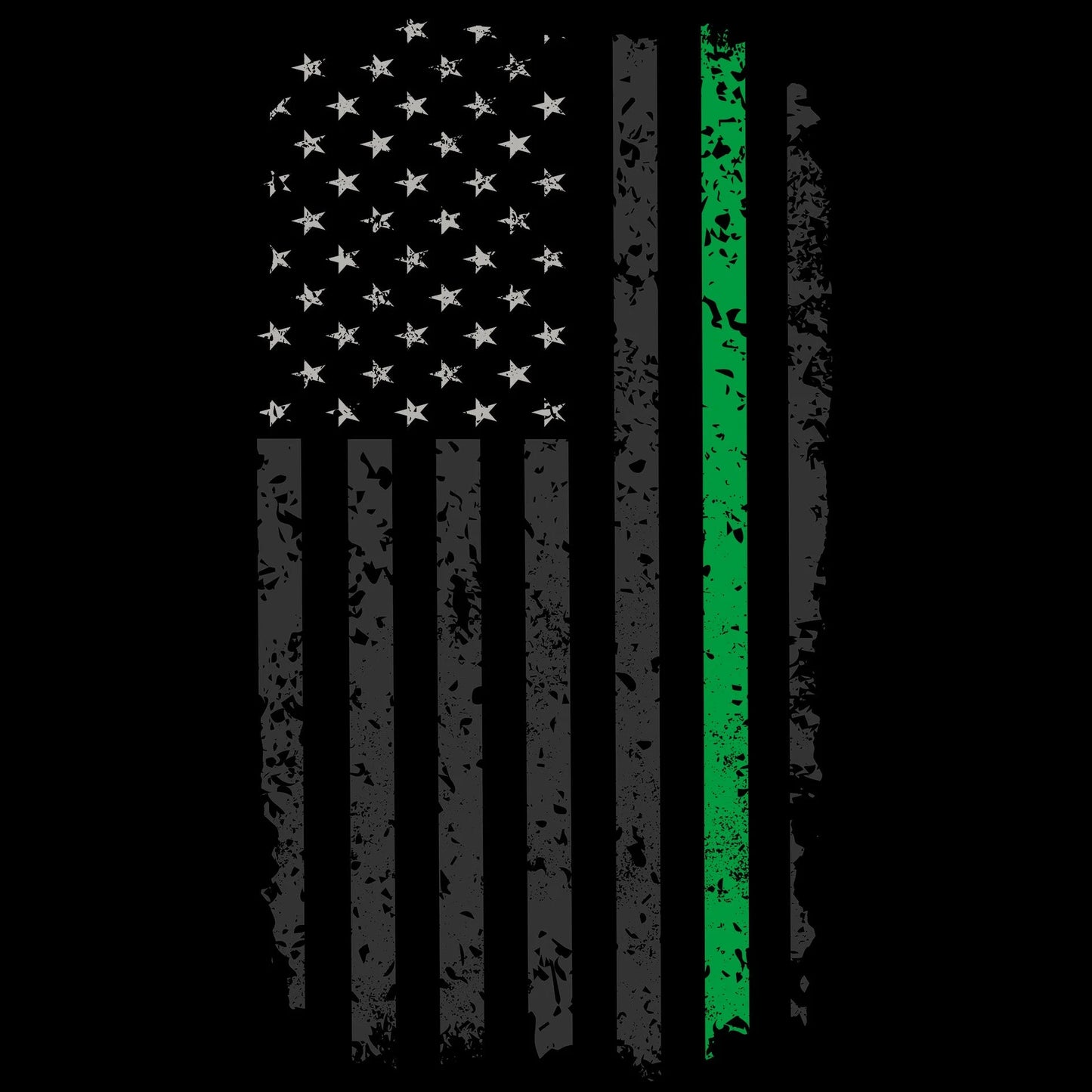 Lucky Green American Flag - T-Shirt