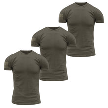 Premium Fabric Basic T-Shirts - Military Green - 3 Pack