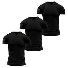 Premium Fabric Basic T-Shirts - Black - 3 Pack