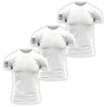 Premium Fabric Basic T-Shirts - White - 3 Pack