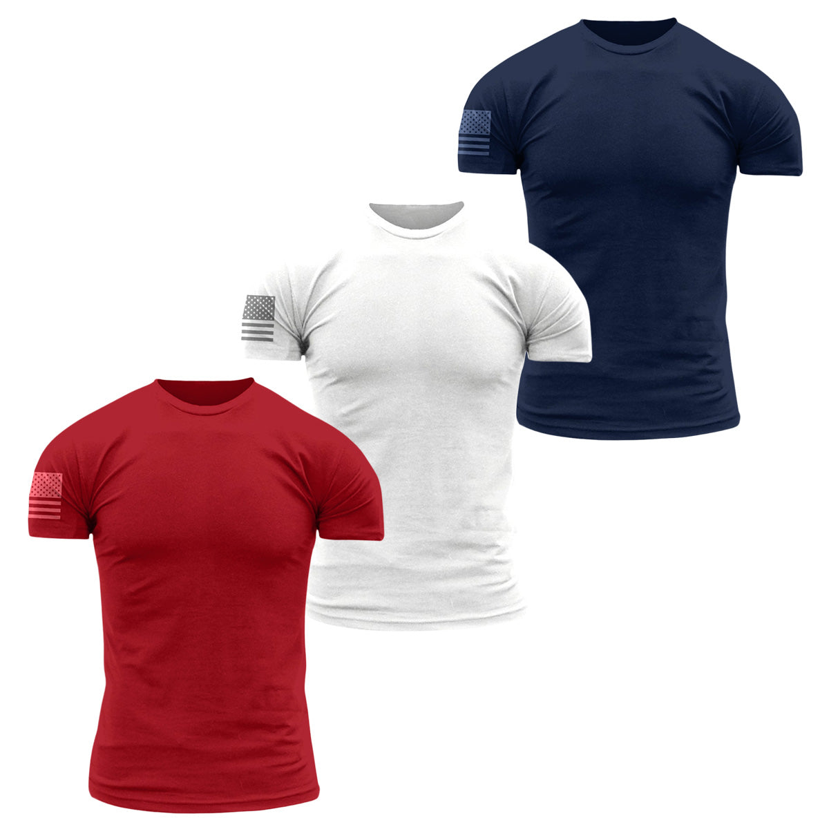 Premium Fabric Basic T-Shirts - Patriot Pack - 3 Pack