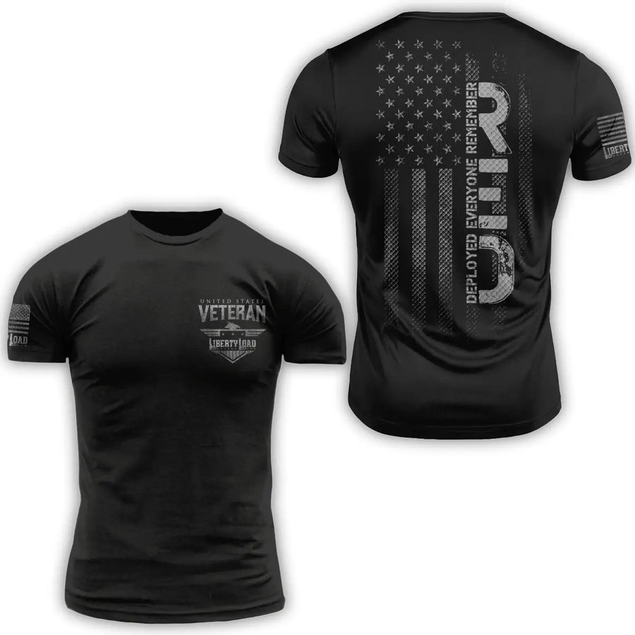 Steel Veteran American Flag - T-Shirt